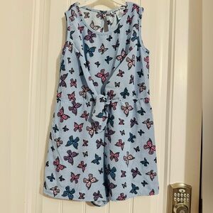 Cute Emma & Elsa girls size 12 blue sleeveless butterfly shorts romper new
